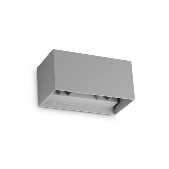 Ideal lux 366883 LED Außenwandleuchte ATOM  | 25W integrierte LED-Quelle | 1340lm | 3000K | grau