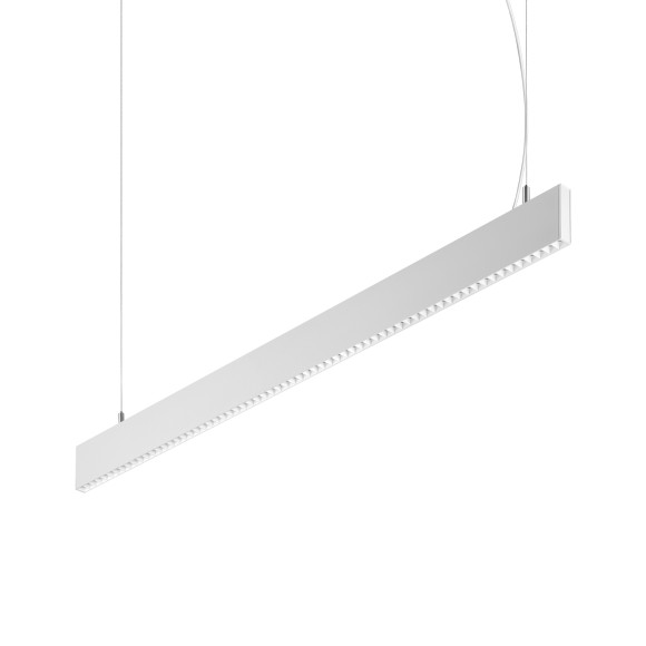 Ideal lux 368986 LED Pendelleuchte STEEL  | 30W integrierte LED-Quelle | 3060lm | 4000K | verstellbar | Seilleuchte | weiß