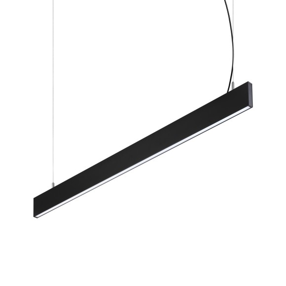 Ideal lux 369020 LED Pendelleuchte STEEL  | 29W integrierte LED-Quelle | 2470lm | 4000K | verstellbar | Seilleuchte | schwarz