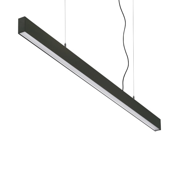 Ideal lux 369112 LED Pendelleuchte OFFICE  | 30W integrierte LED-Quelle | 1940lm | 3000K | verstellbar | Seilleuchte | schwarz