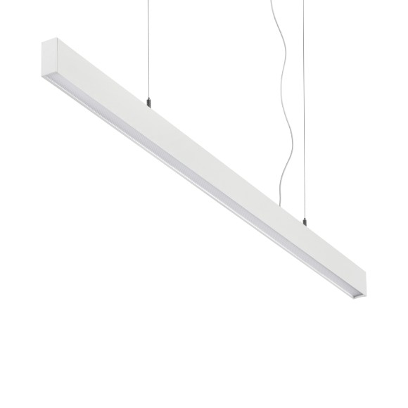 Ideal lux 369150 LED Pendelleuchte OFFICE  | 30W integrierte LED-Quelle | 2510lm | 4000K | verstellbar | Seilleuchte | weiß
