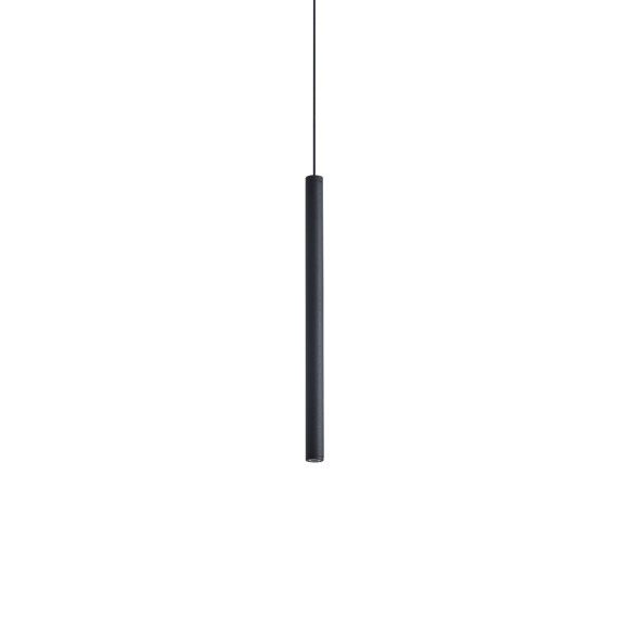 Ideal lux 370958 LED Pendelleuchte LOOK  | 4W integrierte LED-Quelle | 180lm | 3000K | verstellbar | Seilleuchte | schwarz