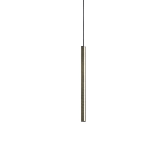 Ideal lux 371023 LED Pendelleuchte LOOK  | 4W integrierte LED-Quelle | 180lm | 3000K | verstellbar | Seilleuchte | bronze