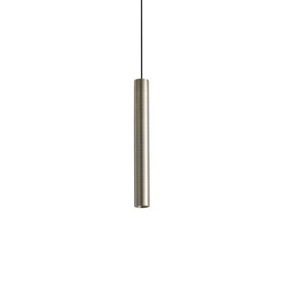 Ideal lux 371108 LED Pendelleuchte LOOK  | 12W integrierte LED-Quelle | 660lm | 3000K | verstellbar | Seilleuchte | bronze