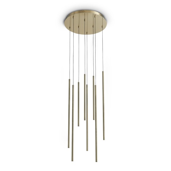 Ideal lux 371184 LED Pendelleuchte LOOK  | 16W integrierte LED-Quelle | 1150lm | 3000K | verstellbar | Seilleuchte | bronze