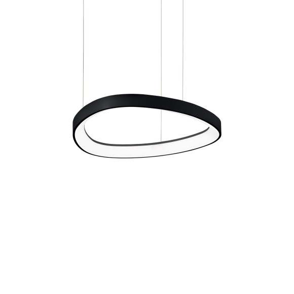 Ideal lux 372136 LED Pendelleuchte GEMINI  | 36W integrierte LED-Quelle | 2220lm | 4000K | verstellbar | Seilleuchte | schwarz