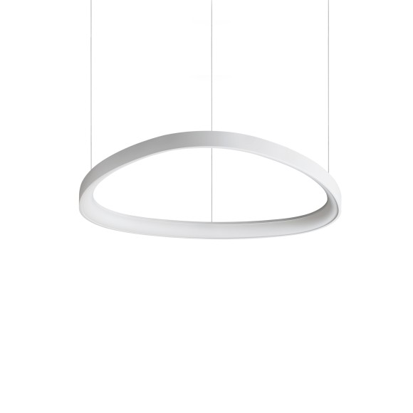Ideal lux 372150 LED Pendelleuchte GEMINI  | 47W integrierte LED-Quelle | 4550lm | 4000K | verstellbar | Seilleuchte | weiß