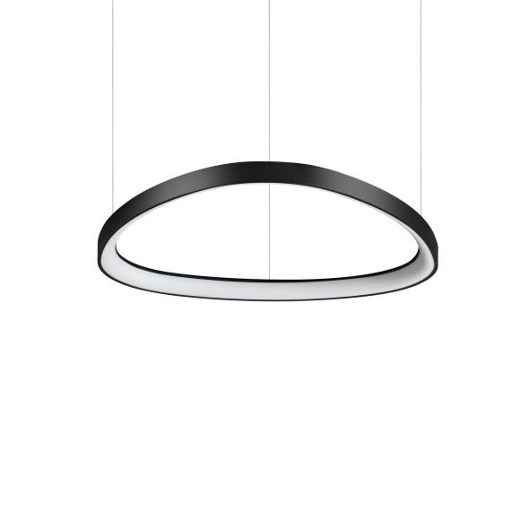 Ideal lux 372167 LED Pendelleuchte GEMINI  | 47W integrierte LED-Quelle | 2980lm | 4000K | verstellbar | Seilleuchte | schwarz
