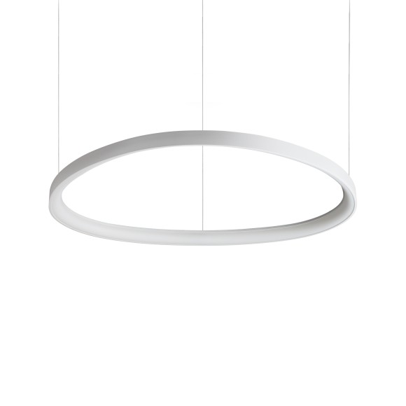 Ideal lux 372181 LED Pendelleuchte GEMINI  | 56W integrierte LED-Quelle | 5600lm | 4000K | verstellbar | Seilleuchte | weiß
