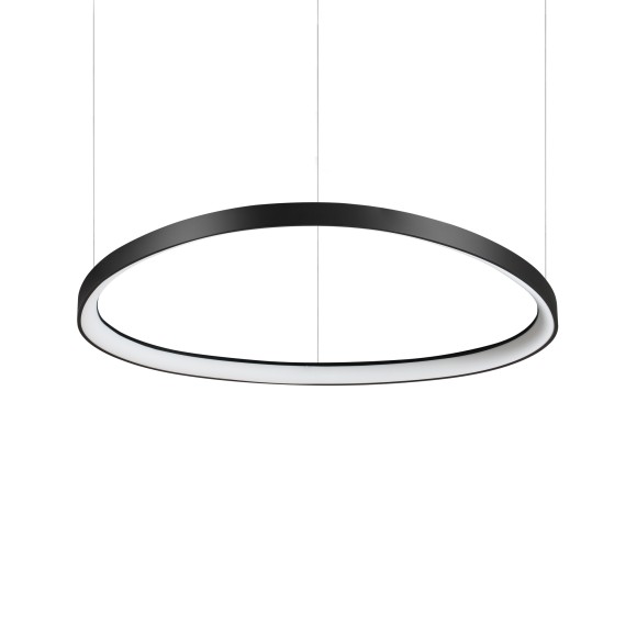 Ideal lux 372198 LED Pendelleuchte GEMINI  | 56W integrierte LED-Quelle | 3620lm | 4000K | verstellbar | Seilleuchte | schwarz