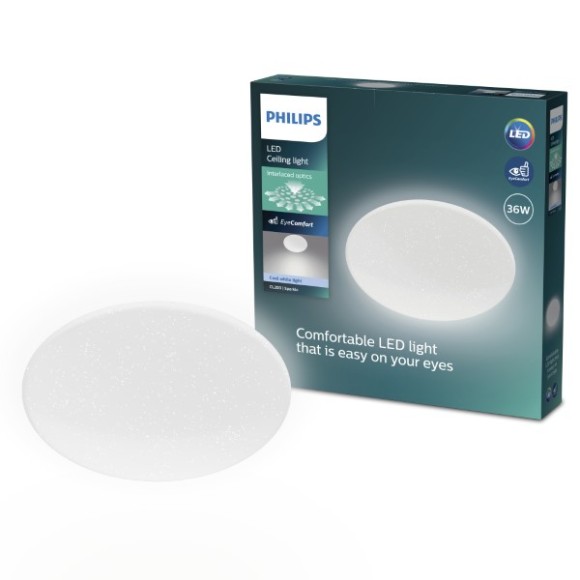 Philips 8721103069115 LED Deckenleuchte CL200  | 36W integrierte LED-Quelle | 3800lm | 4000K | weiß