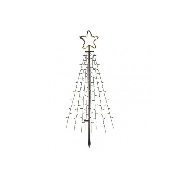 Emos DCTW02 LED-Weihnachtsbaum 180 cm 180LED | 6w | IP44 - warmweiß, Timer, Metallic