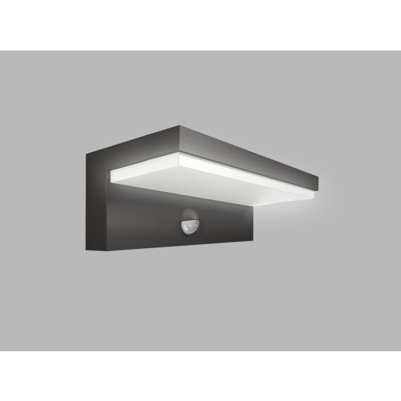 LED2 5200434 LED Außenwandleuchte mit Bewegungssensor Hugo 1x9W | 376lm | 3000K | IP54 - schwarz