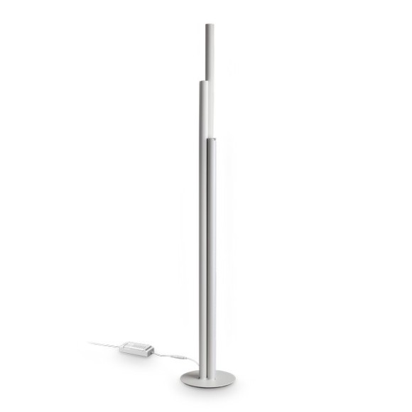 Ideal lux 366227 LED Stehlampe DORICA  | 66W integrierte LED-Quelle | 3840lm | 3000K | mit Schalter | weiß