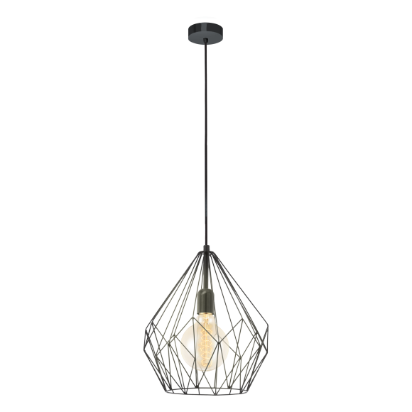 Eglo VINTAGE 49257 Pendelleuchte CARLTON schwarz 1X60W