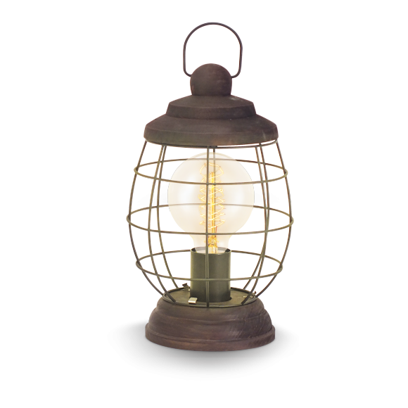 Eglo VINTAGE 49288 Tischlampe Bampton braune Patina 1X60W