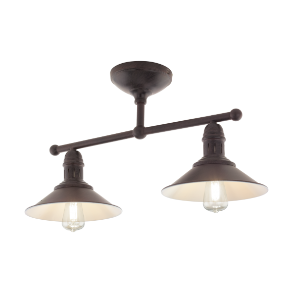 Eglo VINTAGE 49824 StickBURY Deckenleuchte hellbraun / beige 2xE27