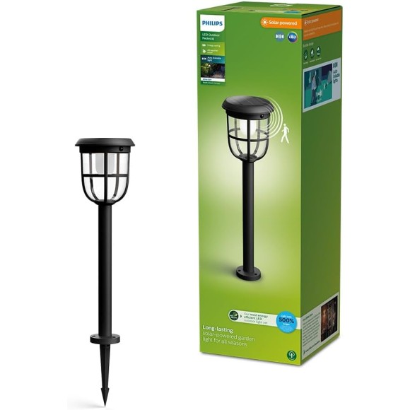 Philips 8720169267213 LED solar Wegeleuchte Radii | 1,3W integrierte LED-Quelle | 3000K