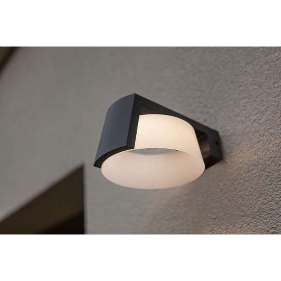 Lutec 5206001118 Außenwandleuchte Moon 1x11,1W | 1000lm | 3000K/4000K | IP44 - schwarz