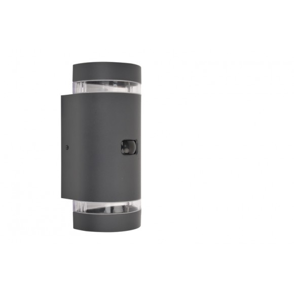 Lutec 5604014118 Außenwandleuchte mit Bewegungsmelder Focus 2x7W | GU10 | IP44 - schwarz