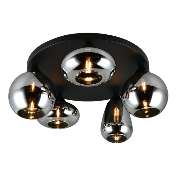 Trio T617030532 Deckenleuchte LUMINA  | 10W E14 | schwarz | rauch­far­ben