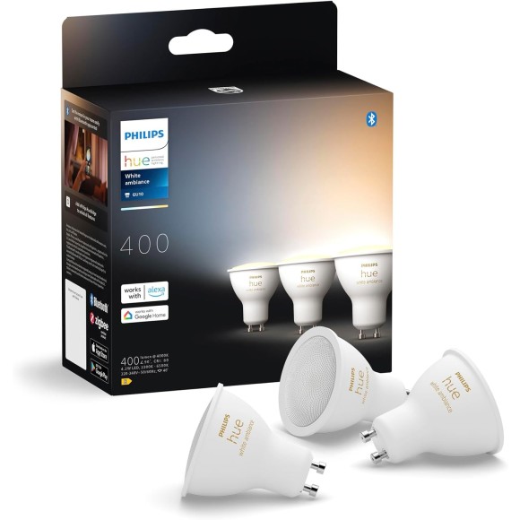 Philips HUE  8720169230095 LED intelligente Lampe | 4,2W GU10 | 2200-6500K