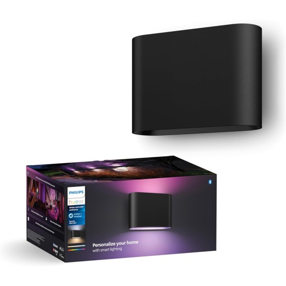 Philips Hue  8720169234505 LED Wandleuchte Dymera  | 10,2W integrierte LED-Quelle | 1020lm | 2200-6500+RGBK