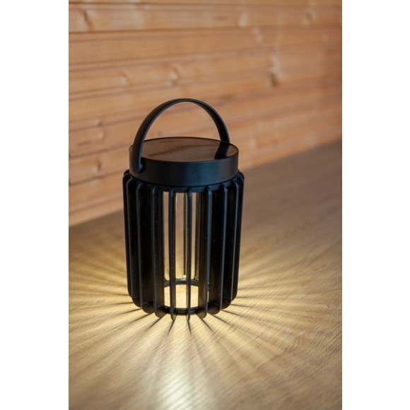 Lutec 6933701330 LED-Solar-Gartenleuchte Kozy 1x2,8W | 300lm | 4000 K | IP44 - USB, schwarz