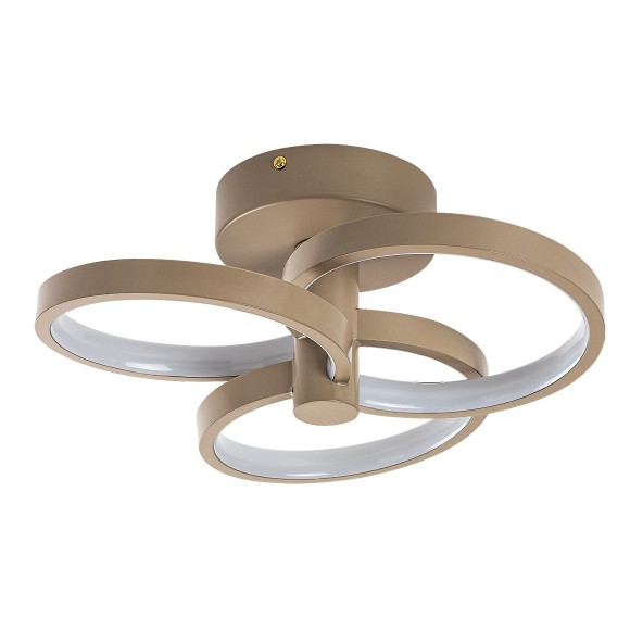 Rabalux 71400 LED Deckenleuchte Isidora | 32W integrierte LED-Quelle | 2560lm | 3000-6500K | Fernbedienung | Dimmer | beige