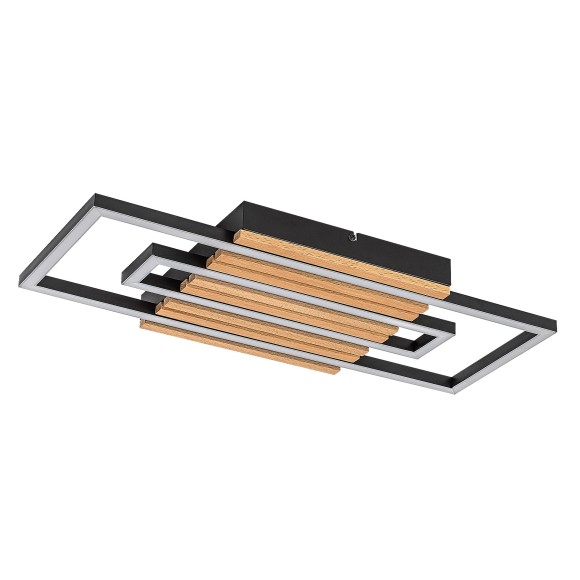 Rabalux 71456 LED Deckenleuchte Noxelle | 28W integrierte LED-Quelle | 1580lm | 3000/4000/6000K | braun