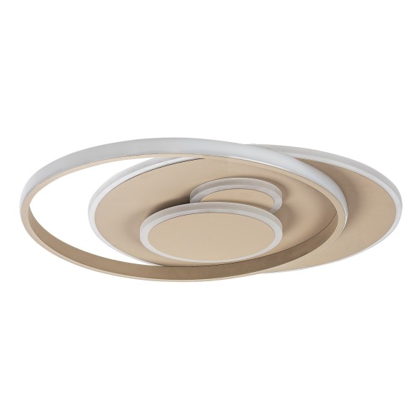 Rabalux 71465 LED Deckenleuchte Brantiel | 57W integrierte LED-Quelle | 3300lm | 3000-6000K | Fernbedienung | Dimmer | beige