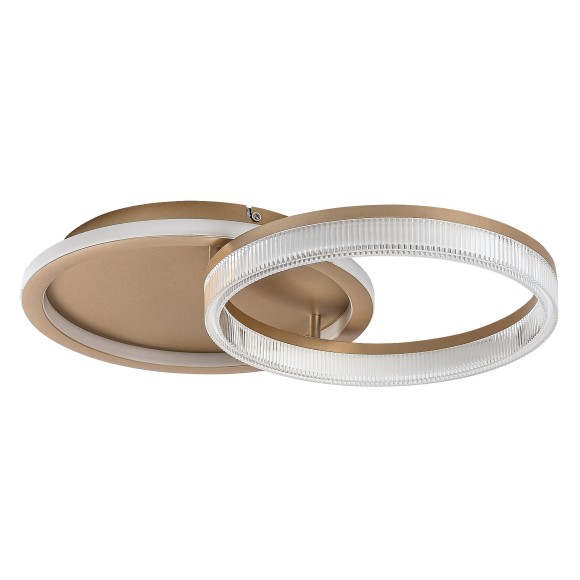 Rabalux 71472 LED Deckenleuchte Rivona | 22W integrierte LED-Quelle | 1500lm | 3000-6500K | Fernbedienung | Dimmer | gold