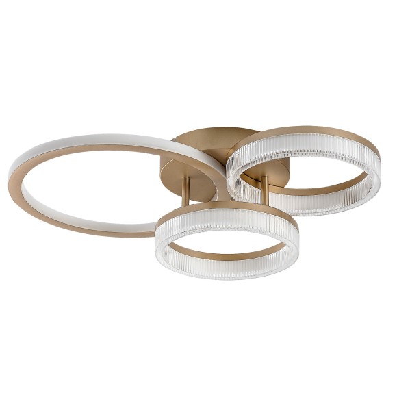 Rabalux 71473 LED Deckenleuchte Rivona | 38W integrierte LED-Quelle | 3500lm | 3000-6500K | Fernbedienung | Dimmer | gold