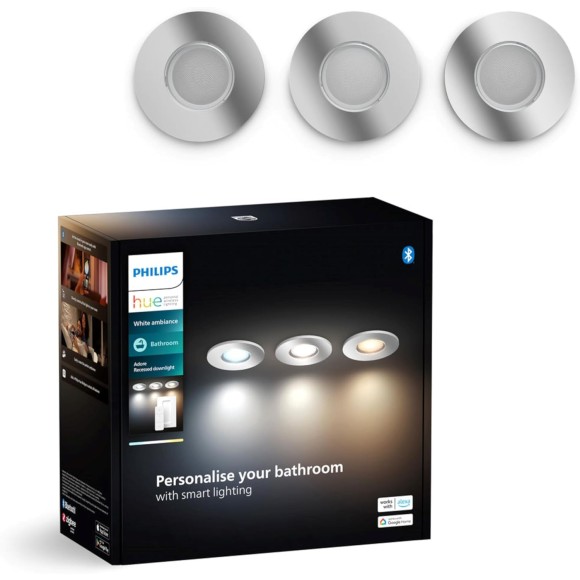 Philips HUE  8720169318014 LED Einbauleuchte Adore  | 3x4,2W GU10 | 2200-6500K