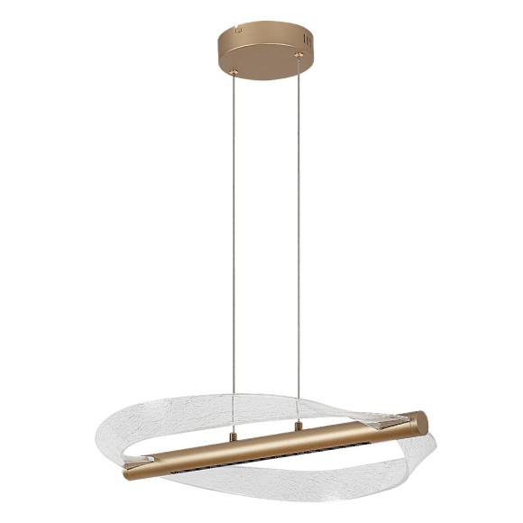 Rabalux 72463 LED Pendelleuchte Olyssia | 24W integrierte LED-Quelle | 1300lm | 3000K | Seilleuchte | gold