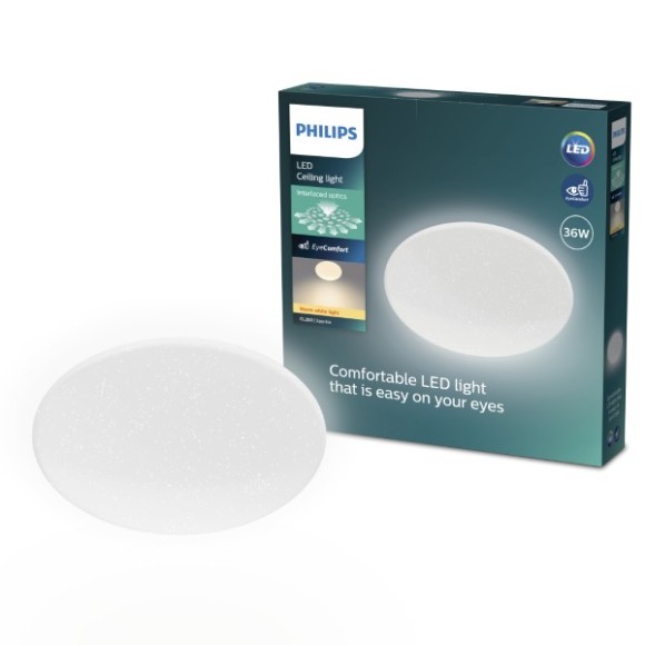 Philips 8721103069092 LED Deckenleuchte CL200 | 36W integrierte LED-Quelle | 3600lm | 2700K | weiß