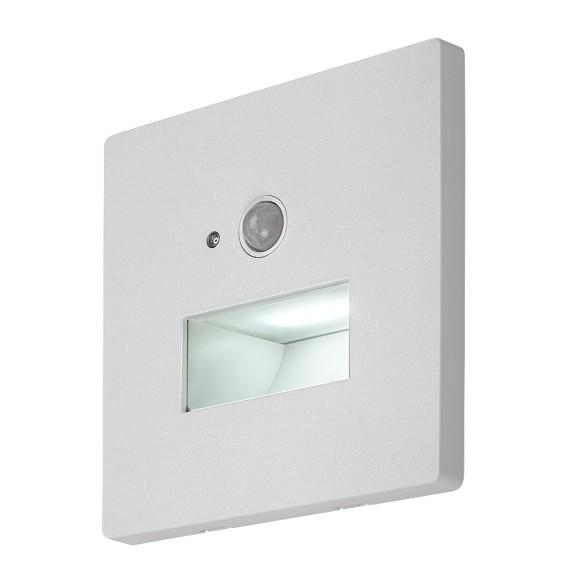 Rabalux 77198 LED Außenwandleuchte Lunca | 1W integrierte LED-Quelle | 50lm | 3000/4500/6500K | Bewegungssensor | weiß