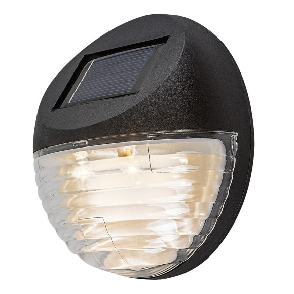 Rabalux 77203 LED solar Außenwandleuchte Lermos | 0,1W integrierte LED-Quelle | 3lm | 3000K | schwarz