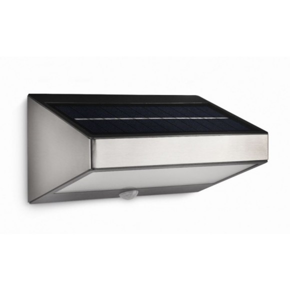 Philips 17811/47/16 LED Solar-Außenwandleuchte mit Sensor GREENHOUSE 1x1,5W | 2700K | IP23