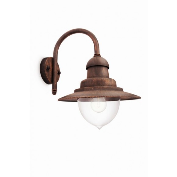 Philips 01652/06 / PN Außenwandleuchte Rainrop 1x60w | E27 | IP44 - Bronze