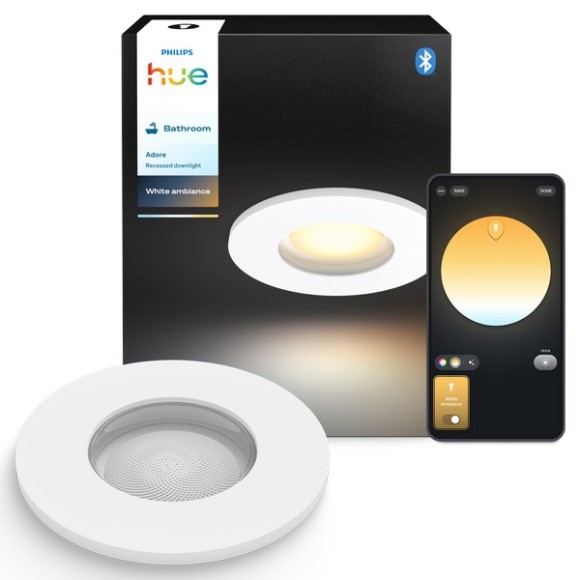 Philips Hue  8721103072962 LED Einbauleuchte Adore  | 4W GU10 | 350lm | 2200-6500K | Dimmer | weiß