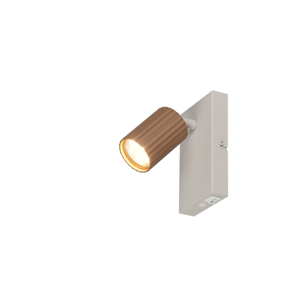 Trio T867770165 Spot-Wandleuchte SOKA  | 10W GU10 | mit Schalter | braun