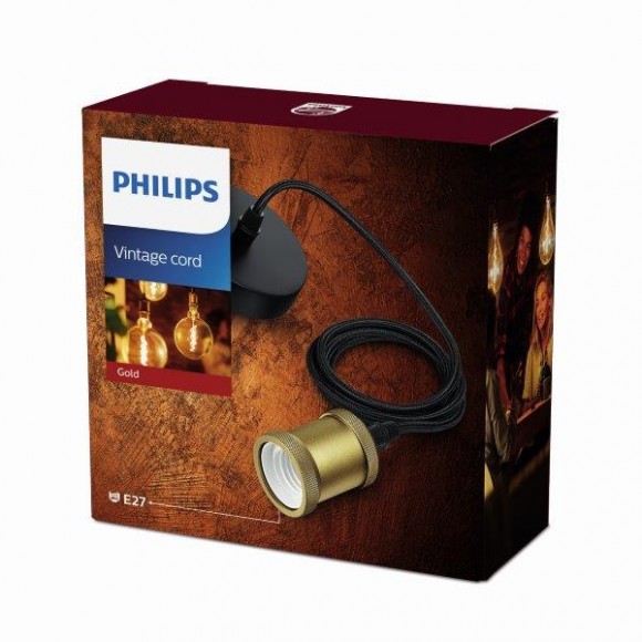 Philips 8718696167779 Kabelklemme Cord Classic gold E27