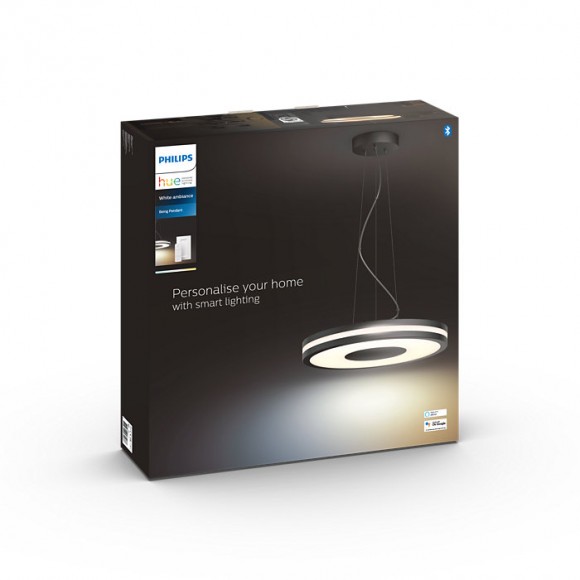Philips Hue 8718696175286 LED Kronleuchter Being 1x27w | 2400lm | 2200-6500K - White Ambiance, Fernbedienung, Bluetooth, dimmbar, Aluminium