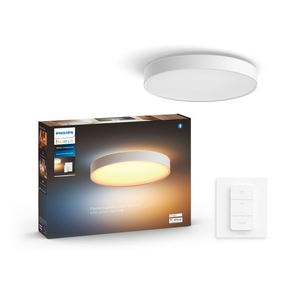 Philips Hue 41159/31 / P6 LED-Deckenleuchte Enrave M 1x192w | 2450lm | 2200-6500k - White Ambiance, dimmbar, Farbtonschalter, Bluetooth, weiß