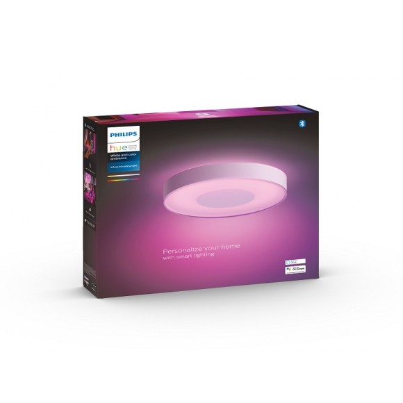 Philips Hue 41163/31 / P9 Infuse M 1x33,5W LED-Deckenleuchte | 2350lm | 2200-6500K | RGB - White and color Ambiance, dimmbar, Bluetooth, weiß