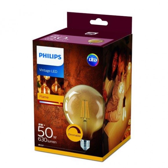 Philips 8718696575437 LED Lampe Vintage Classic 8W | E27 | 2200K