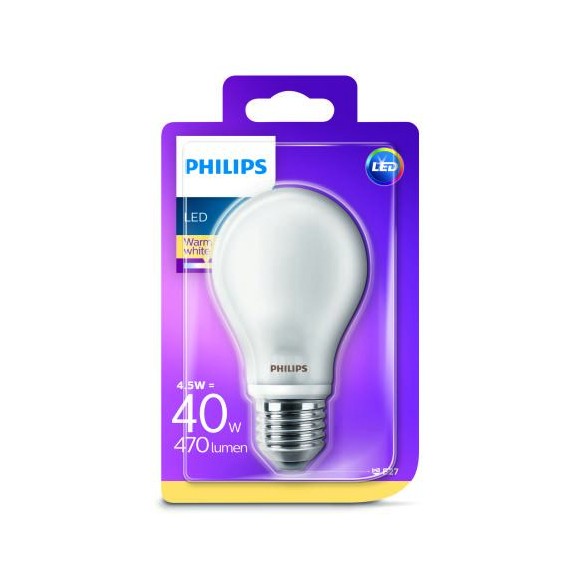 Philips 8718696576571 LED Lampe 1x4,5W | E27 | 2700K