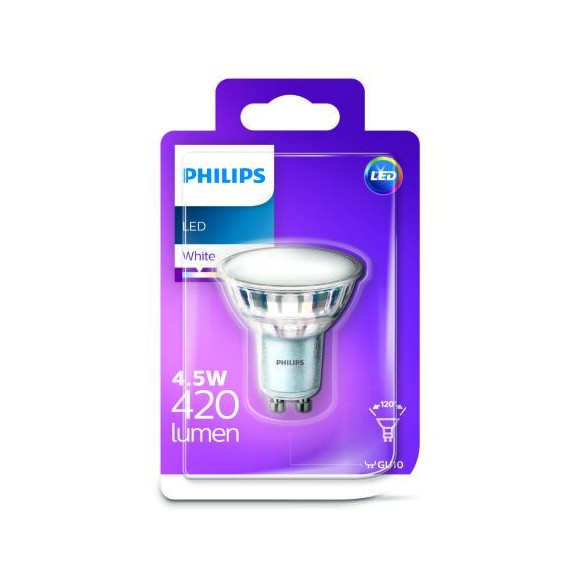 Philips 8718696686867 LED Lampe 1x4,5W | GU10 | 3000K