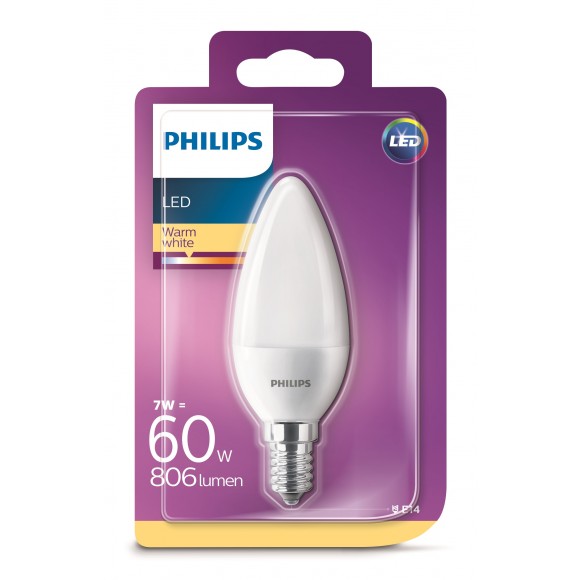 Philips 8718696702871 LED Lampe 1x7W | E14 | 2700K